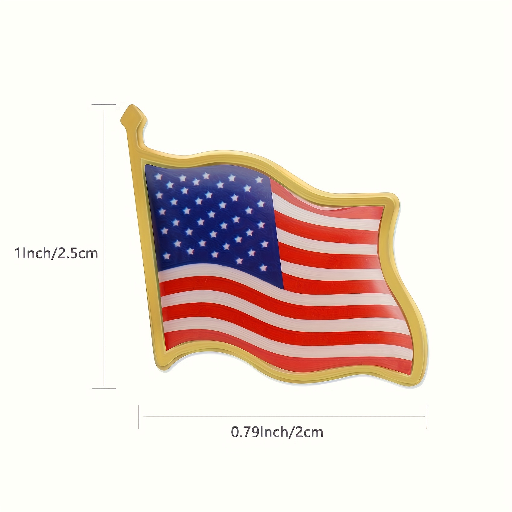 1pc American Flag Brooch Badge Pins Jewelry, Jewels Accessories for Men,Temu