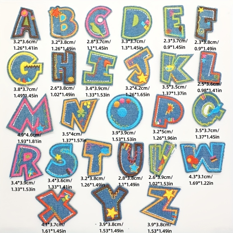Colorful Chenille Letters A-z Iron-on Patch, Letters Patch, Words