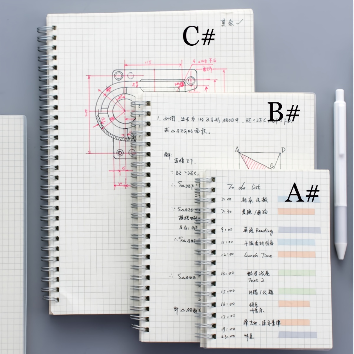 Kawaii Bear Bunny Spiral Binder Notebook Grid Horizontal - Temu
