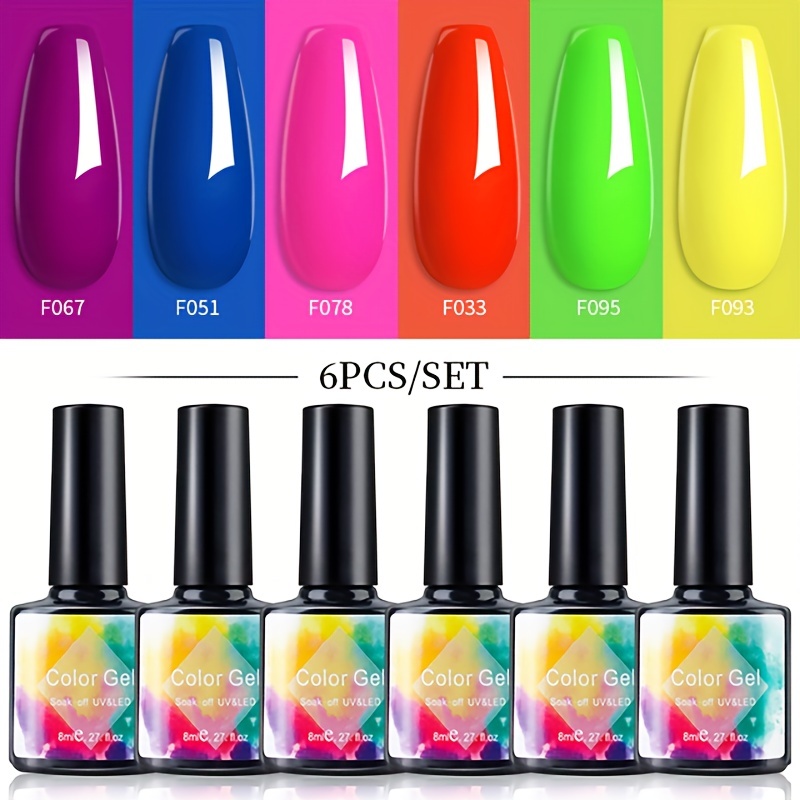 Neon Fluorescent Luminous Gel Nail Polish Eggshell Glow-In-Dark Nail Varnish  | eBay