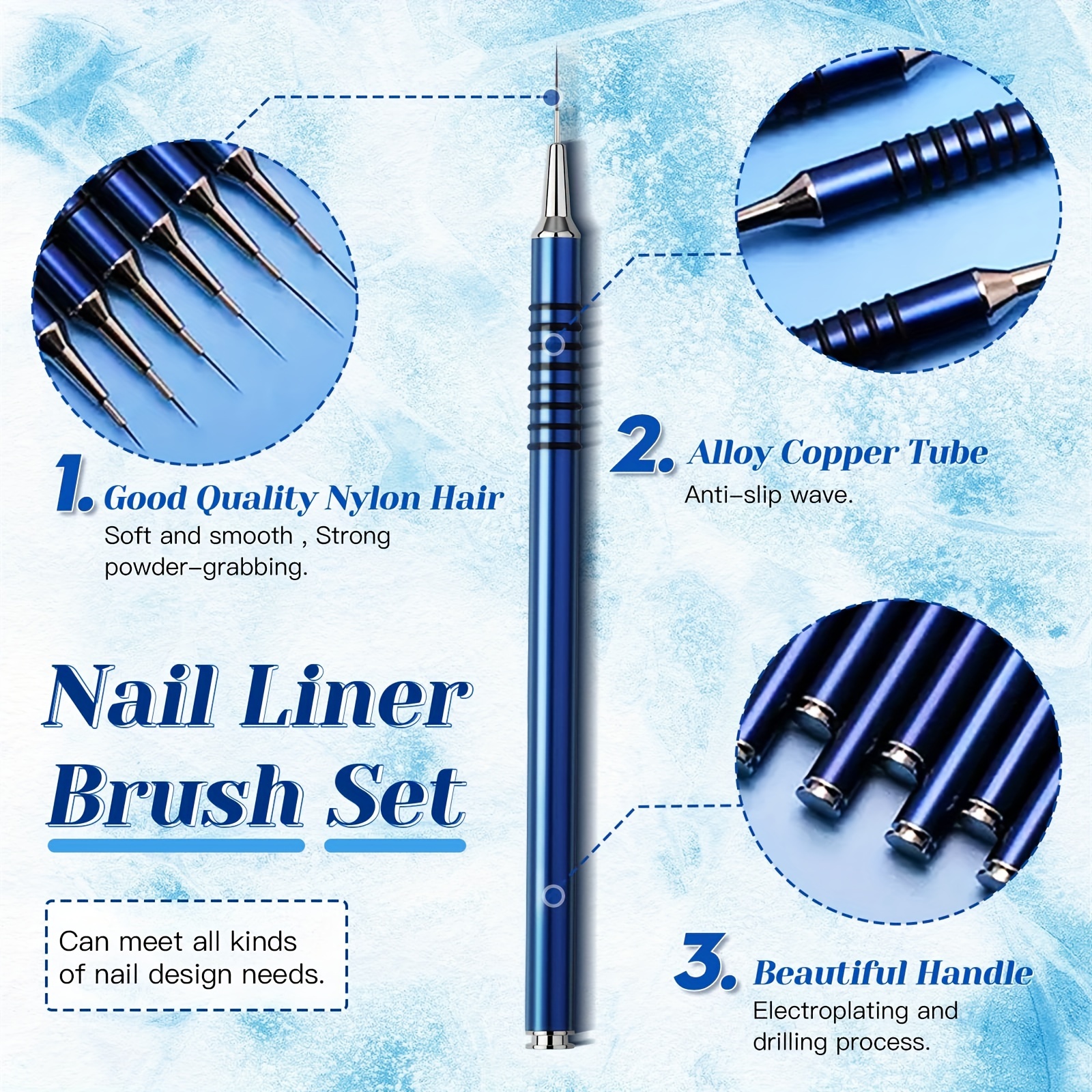 Nail Art Liner Brushes Set Nail Art Design Brush Striping - Temu