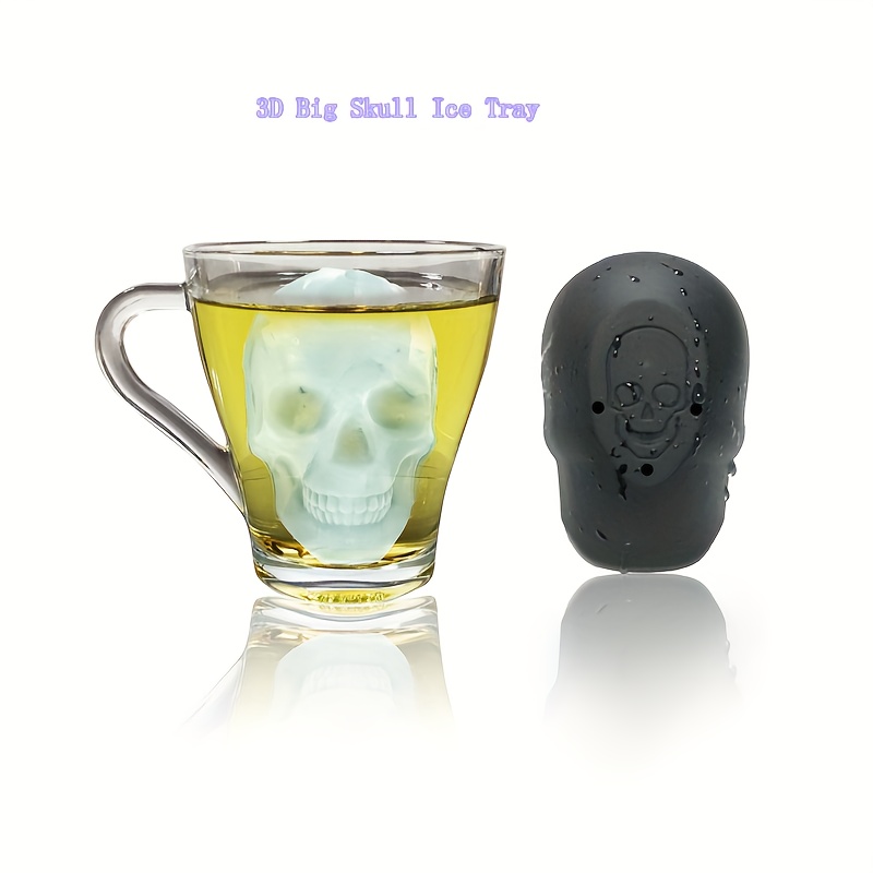 Ice Cube Tray 4 Skull Heads Shaped Ice Ball Maker Silicone - Temu