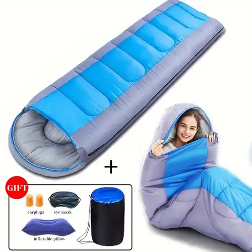 Saco de dormir de camping - 4 estaciones para adultos, ligero, cálido,  extra grande con saco de compresión, ideal para senderismo, mochileros y