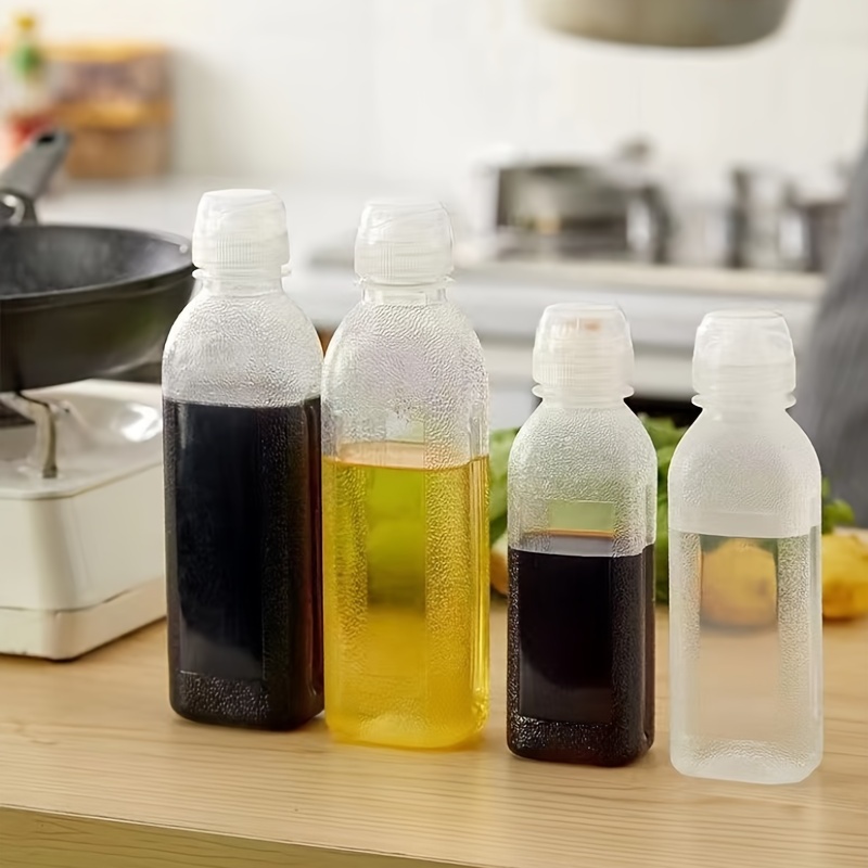 Dispensador de botellas de aceite para apretar de cocina de 1 pieza, botella  para apretar condimentos, contenedor de aceite de plástico reutilizable a  prueba de fugas, fácil recarga y limpieza - Temu