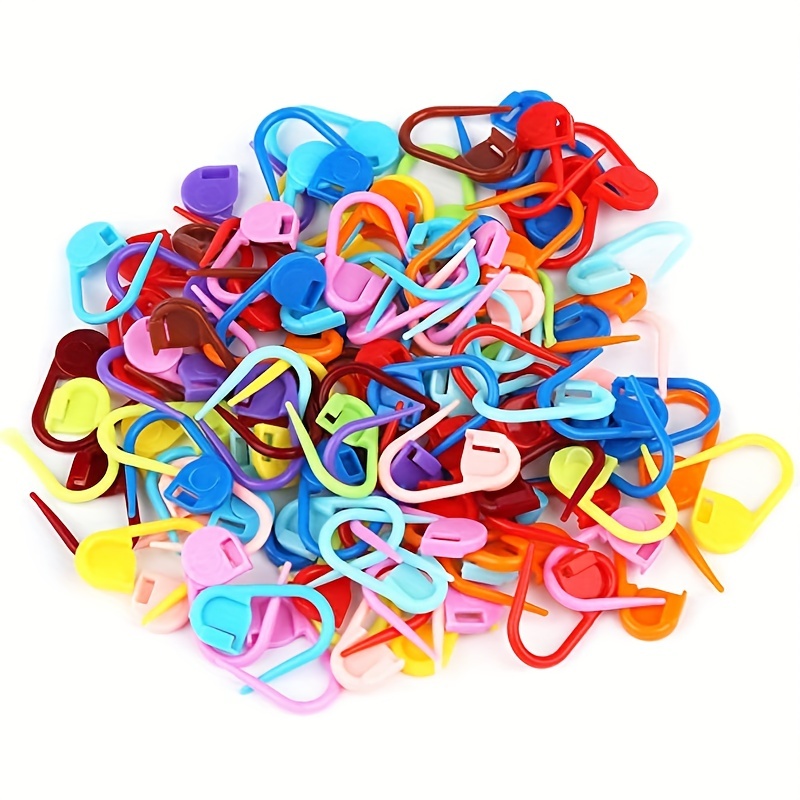 100 PCS Knitting Stitch Rings, Knitting Crochet Markers with Plastic Box,  50 Pcs Small + 50 Pcs Large Stitch Marker Ring, Sewing Accessories for DIY