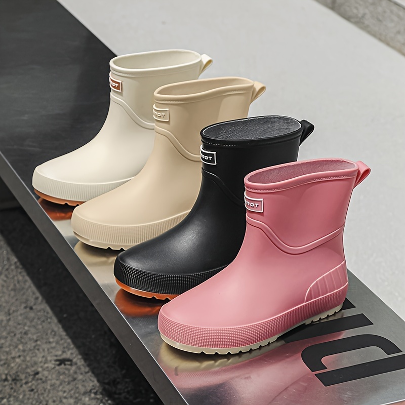 Plain Toe Boots, Women's Rain for Women Waterproof Boots,Temu