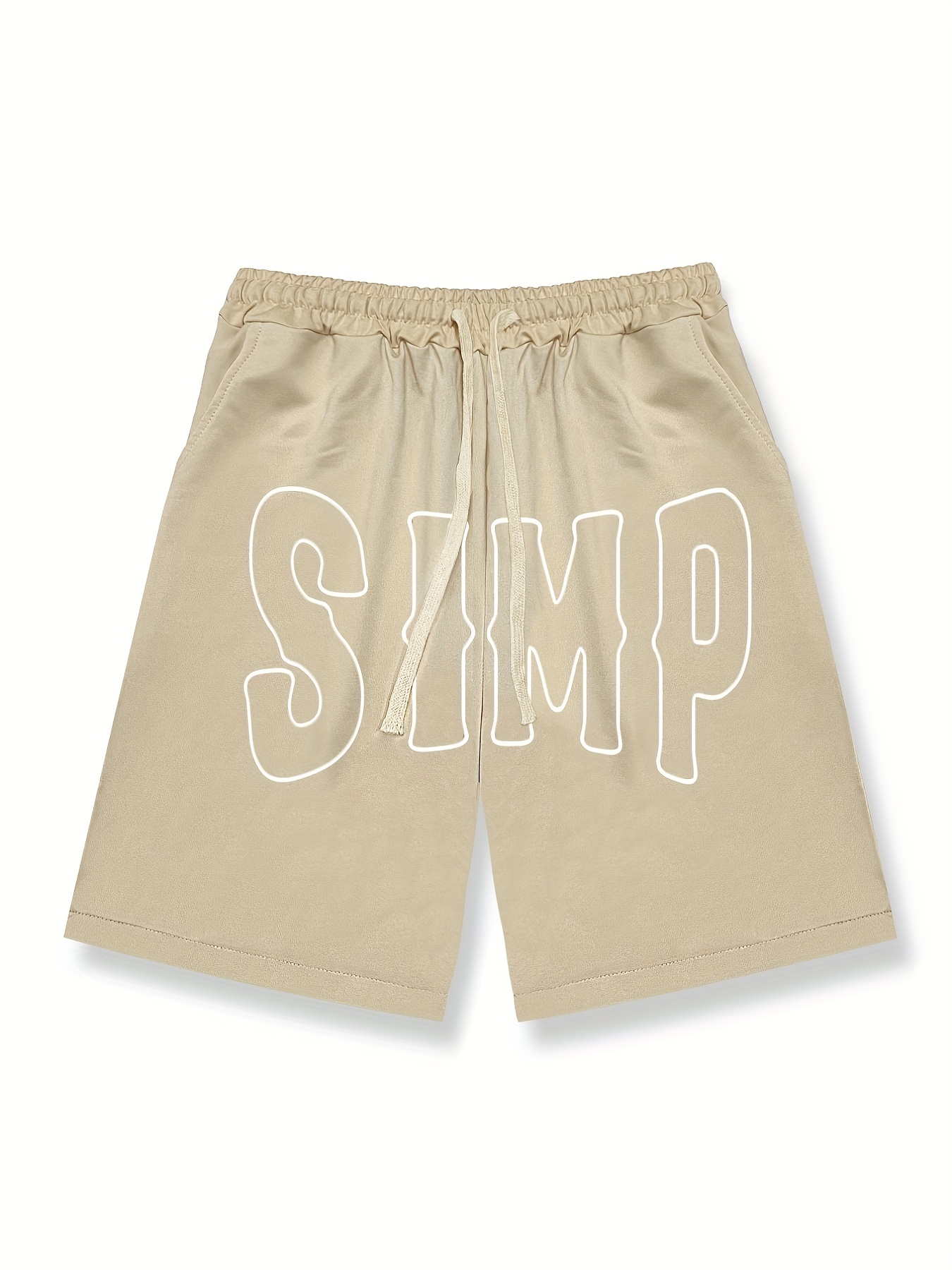 Men Letter Graphic Drawstring Shorts