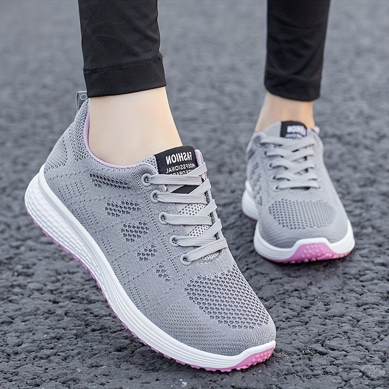 knitted sports shoes women s comfy low top running tennis