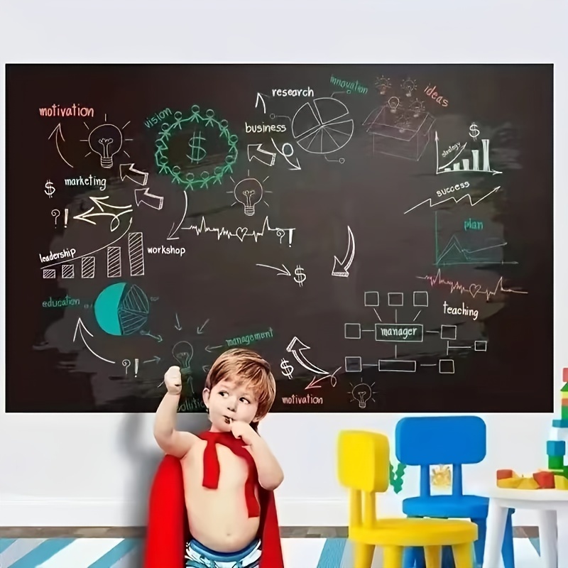 Removable Whiteboard With Pen White Board Paper Wall Sticker Chalkboard  Sticker Blackboard For Kids Rooms Wallpaper Children Art