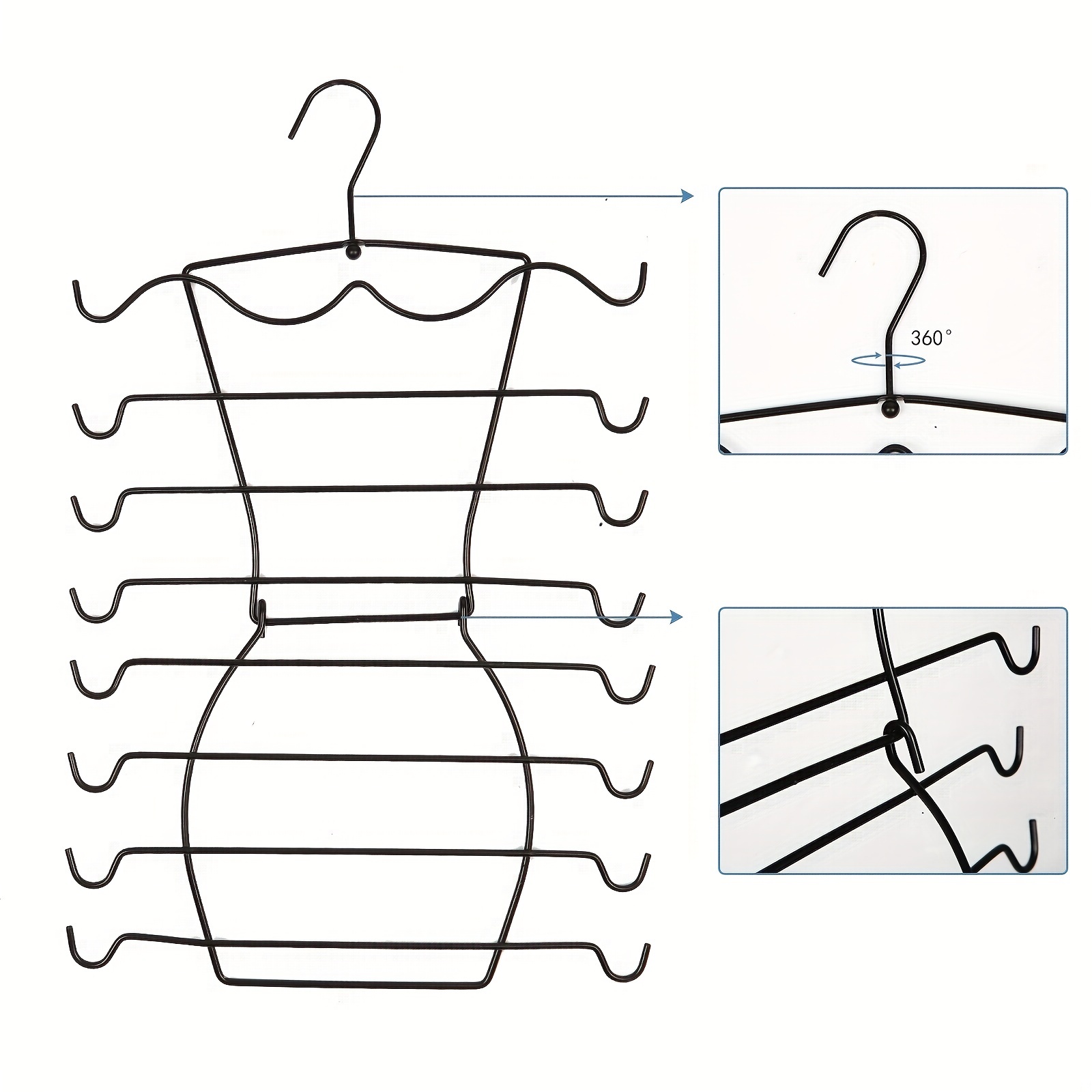  Tank Tops Hangers 2 Pack, Bra Hanger Space Saving Closet  Organizers and Storage for Organizer for Bras, Tops, Camisoles, Scarfs or  Belts : Home & Kitchen