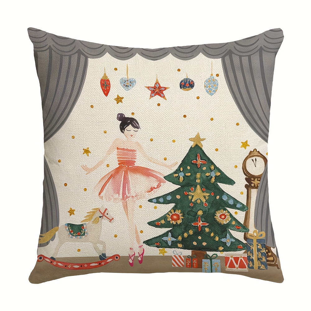 Christmas Pillow Covers Nutcracker Christmas Tree - Temu