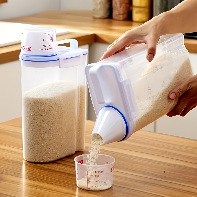 Large Capacity Airtight Rice Dispenser: Keep Your Rice - Temu