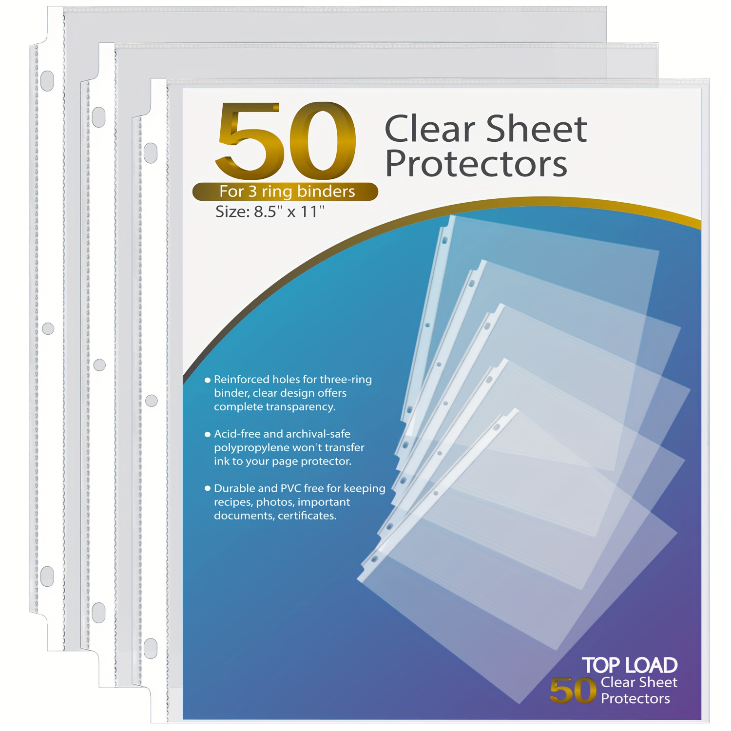 Plastic Paper Sleeves For Binders - Temu