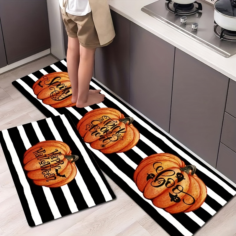 The Holiday Aisle® Irey Ghost Party-Halloween Kitchen Rug Mat Set Non Slip  Decorative Soft Floor Mat