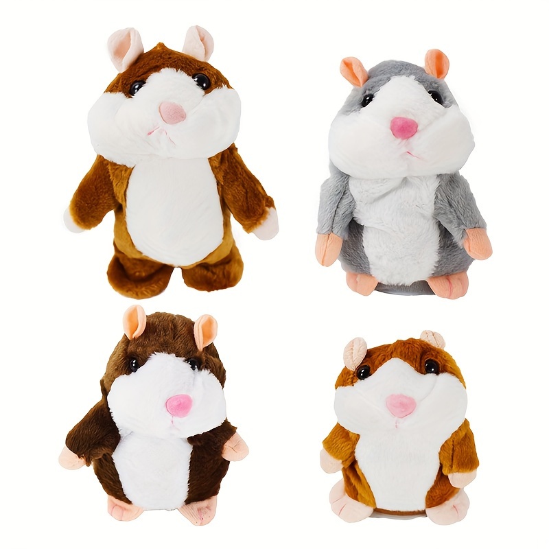 Talking Hamster Plush Toy, Repeat What You Say Funny Kids Stuffed Toys 