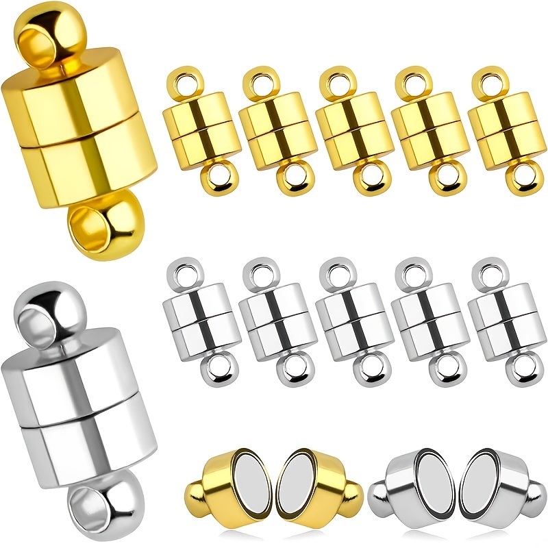 Cylinder Magnetic Clasps - 12x6mm End Buckle Magnet Clasp Jewelry Making  Supplie
