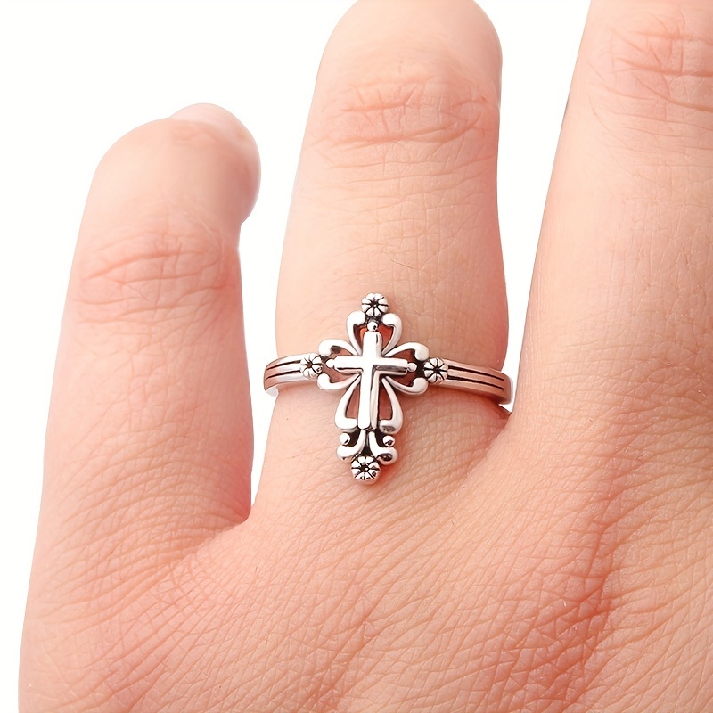 Vintage cross deals ring