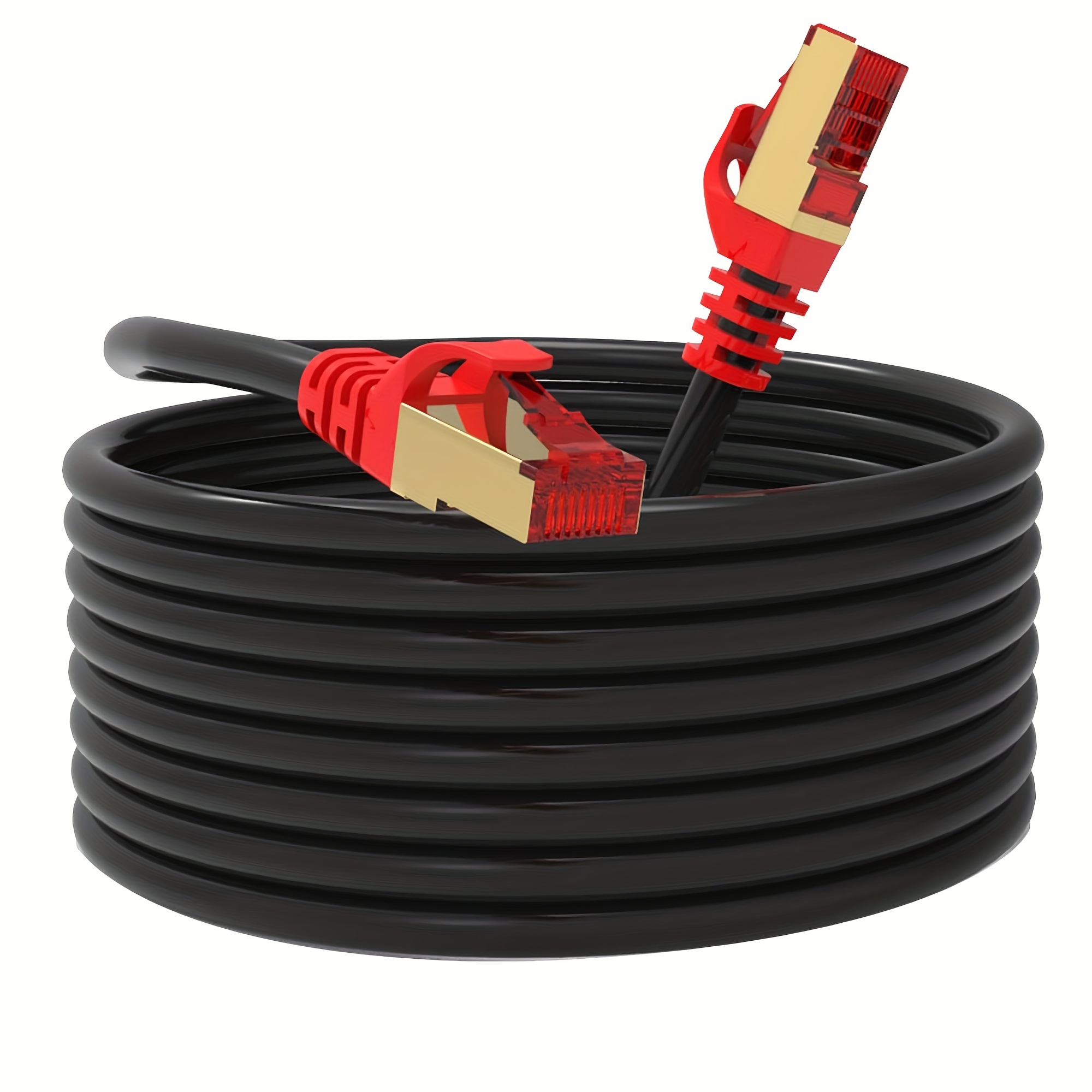 Heavy-Duty Outdoor Cat 7 Ethernet Cable 26AWG Cat7 Networking Cord Patch  Cable RJ45 Transmission Speed 10GbpsTransmission Bandwidth 600Mhz LAN Wire  Ca