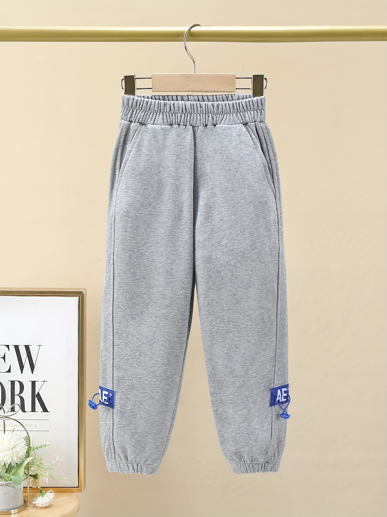 Girls' Bear Graphic Jogger Sweatpants With Pockets for Workout