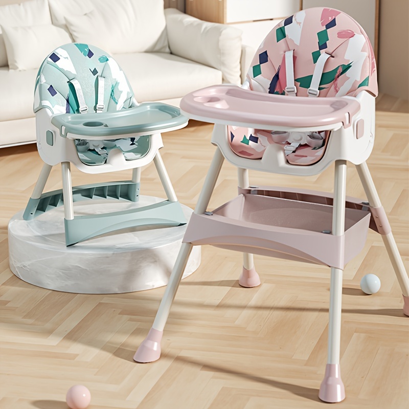 Reclining Adjustable Waterproof Baby High Chair Foldable Baby