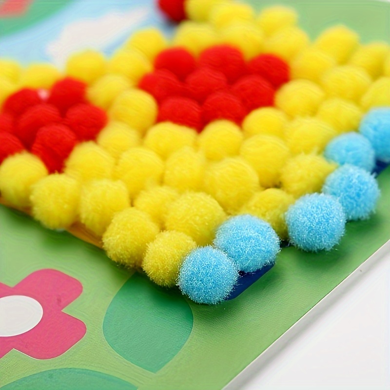 Pom Paste Painting Multi theme Diy Handmade Creative Pom Pom - Temu