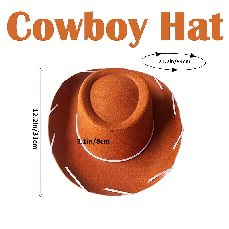 Men Women Cowboy Hats Western Style Big brimmed Non woven - Temu Canada