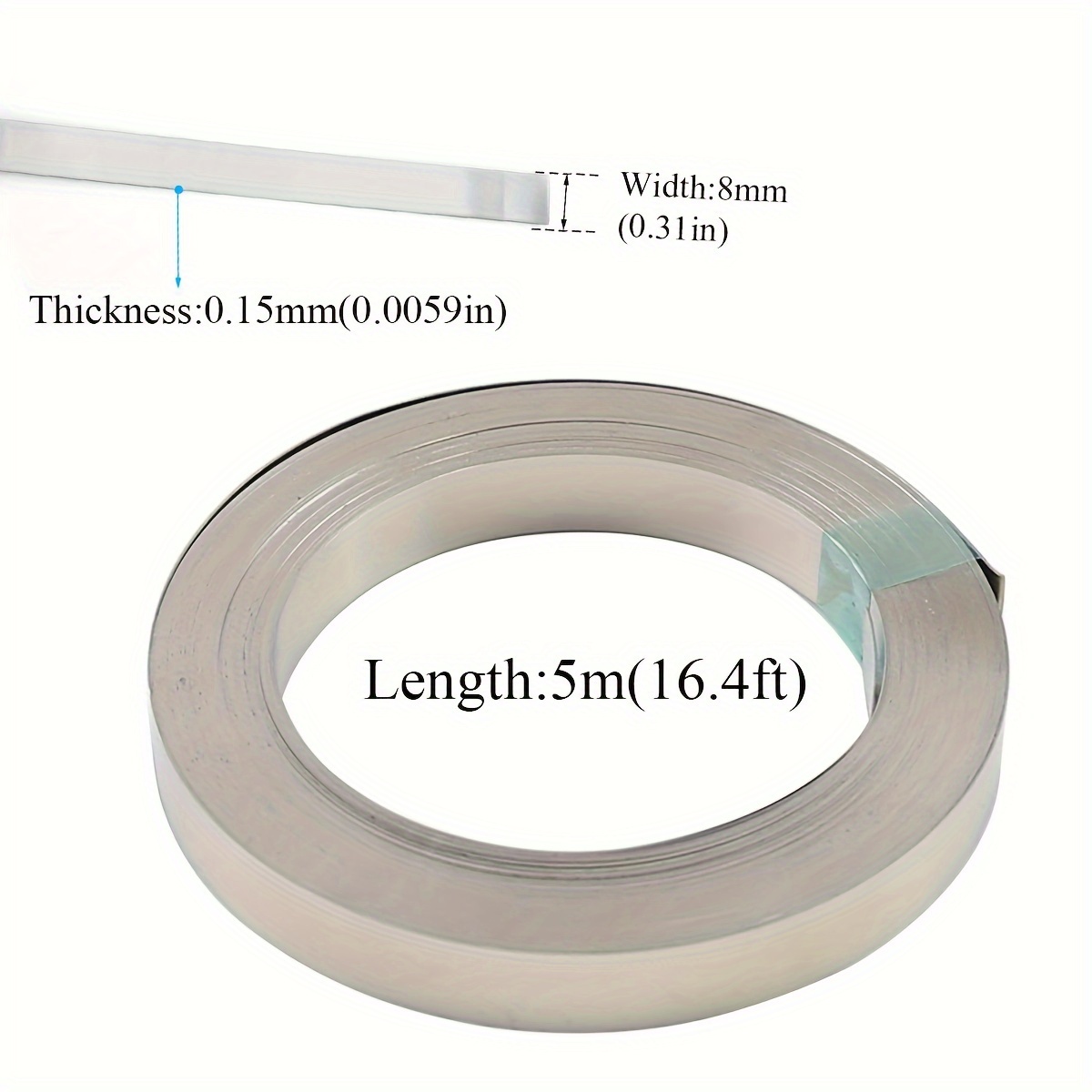 Strip 5m (16ft) 10m (32ft) 0.1 0.15mm Thickness Tape For 18650 Cell Battery Pack Spot Welding 1 Roll