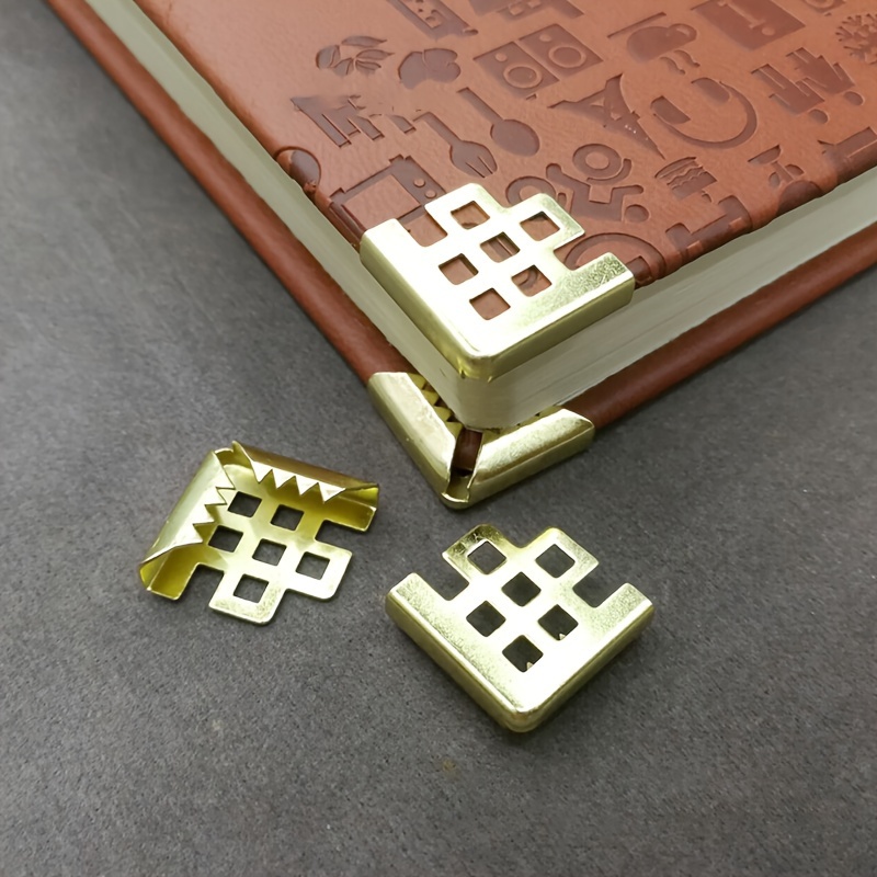 10pcs 30x30mm Golden/Bronze Metal Book Corners Albums Menus Folders Box  Corner Scrapbooking Protectors For Decor