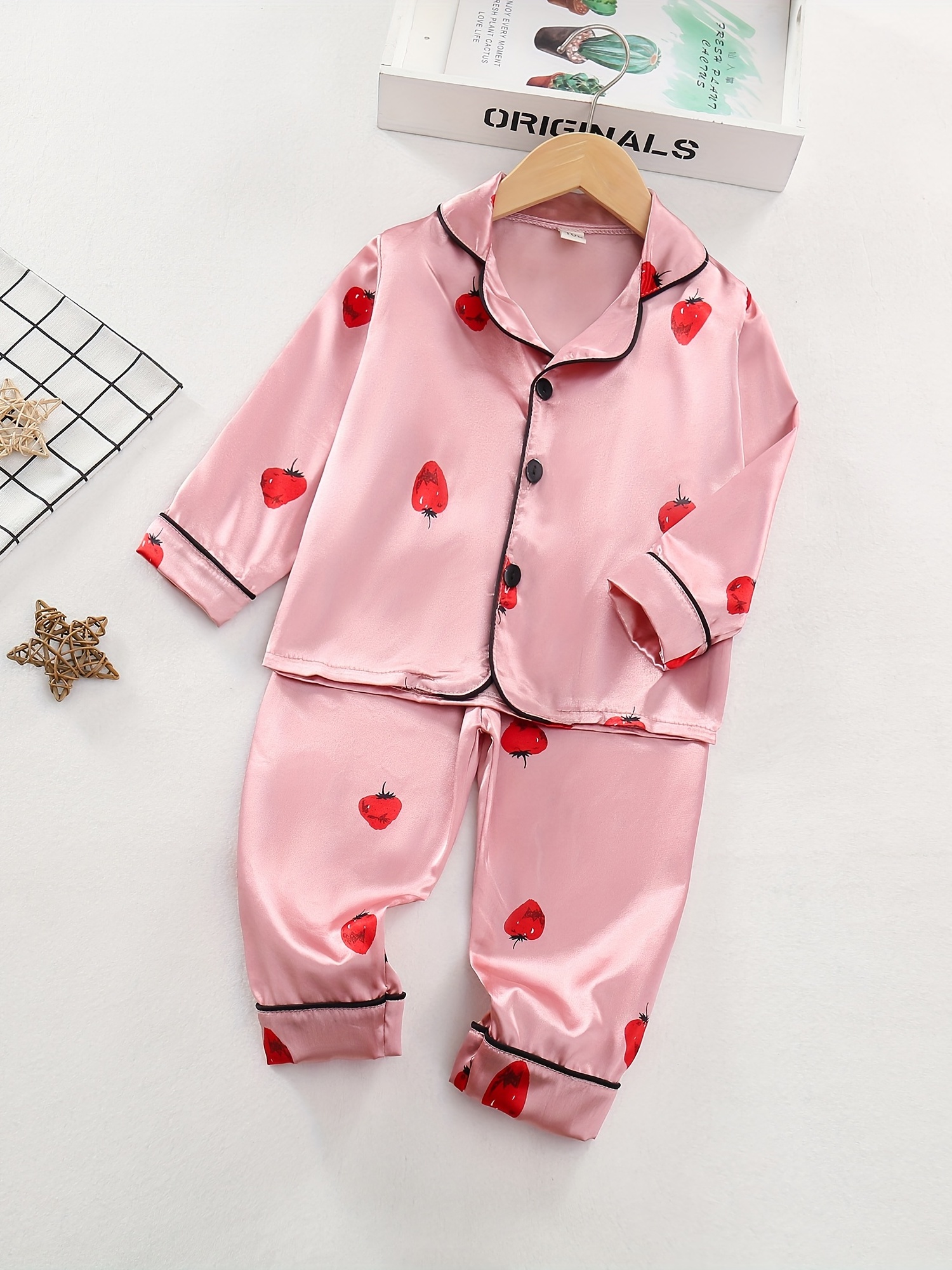 Girls 2pcs Lounge Wear Homewear Long Sleeve Top & Matching Pants Set With  Cat Print Kids Clothes Pajamas Set Spring Fall