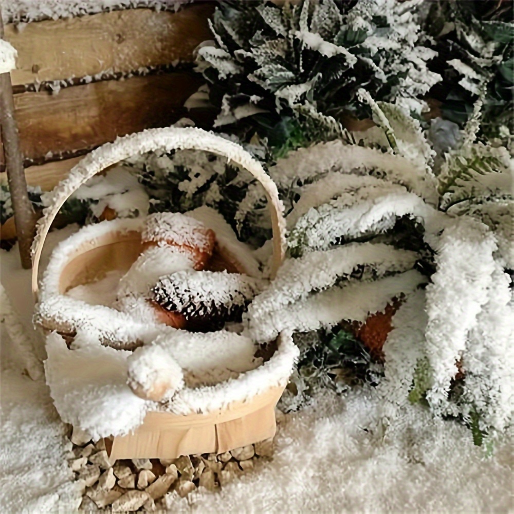 Nieve falsa de 10.8 onzas para decoraciones de Navidad, nieve artificial  con polvo de purpurina de 0.7 onzas para manualidades, exhibiciones de  pueblo, copos de nieve de plástico seco para decoración de