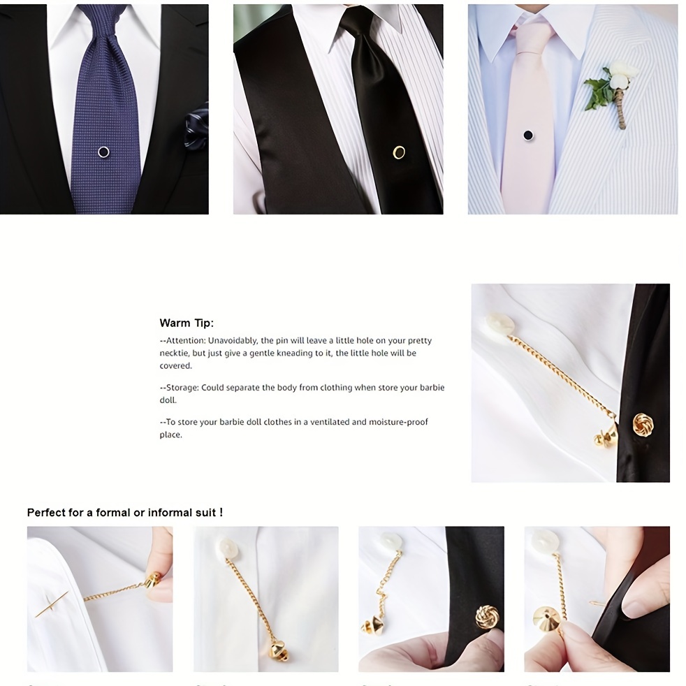 Men Metal Necktie Bar Clasp Dress Shirts Neck Tie Pin Tie Clip Tie Ornament  Warm