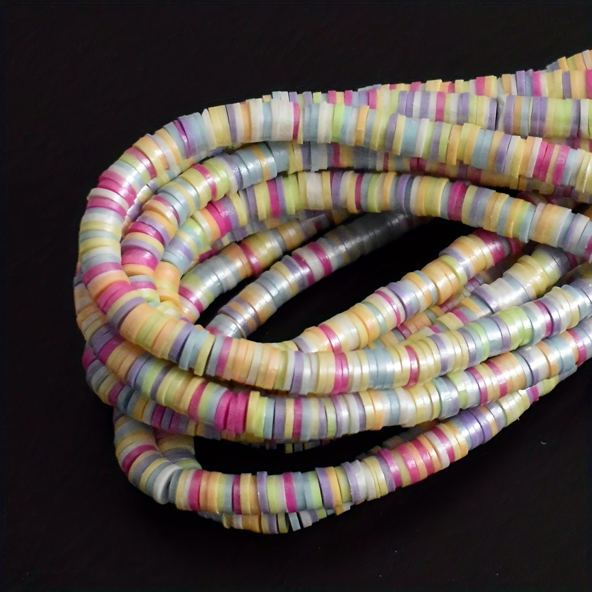 Strip Clay Beads Clay Spacer Beads Polymer Clay Beads - Temu