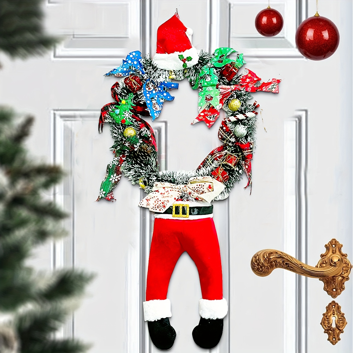 1pc Christmas Decorations Santa Claus Legs Garland Door Hanging ...