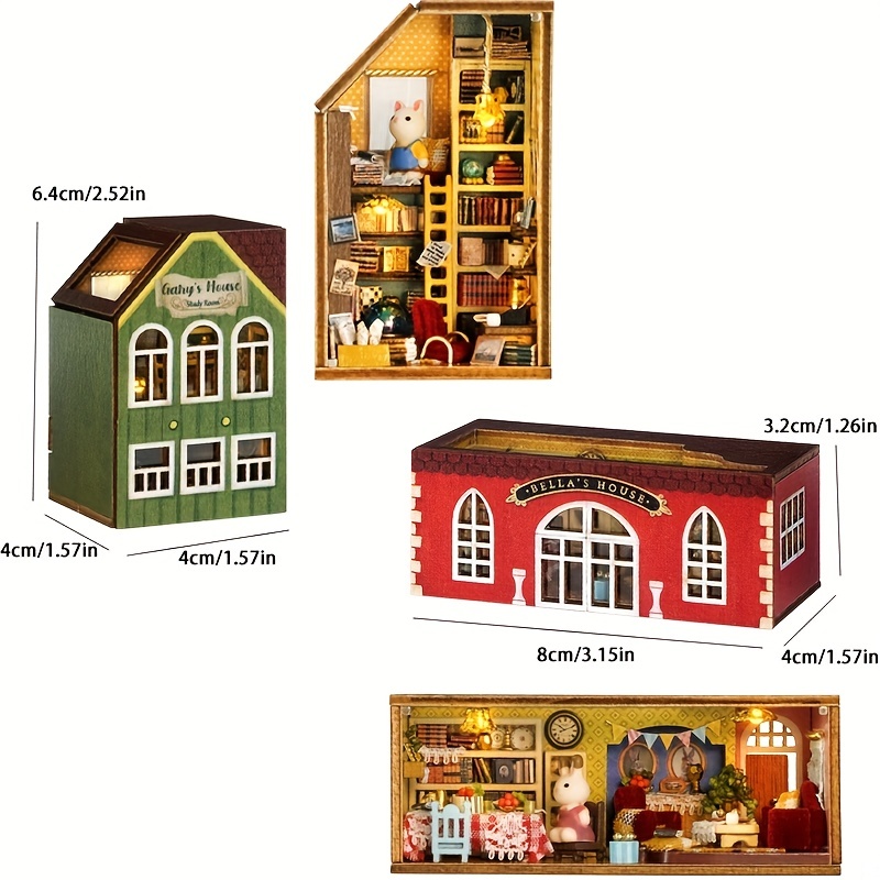 Kids craft paper house. Cut and glue cartoon 3D toy doll house. Building  paper craft model. Printable template ilustração do Stock