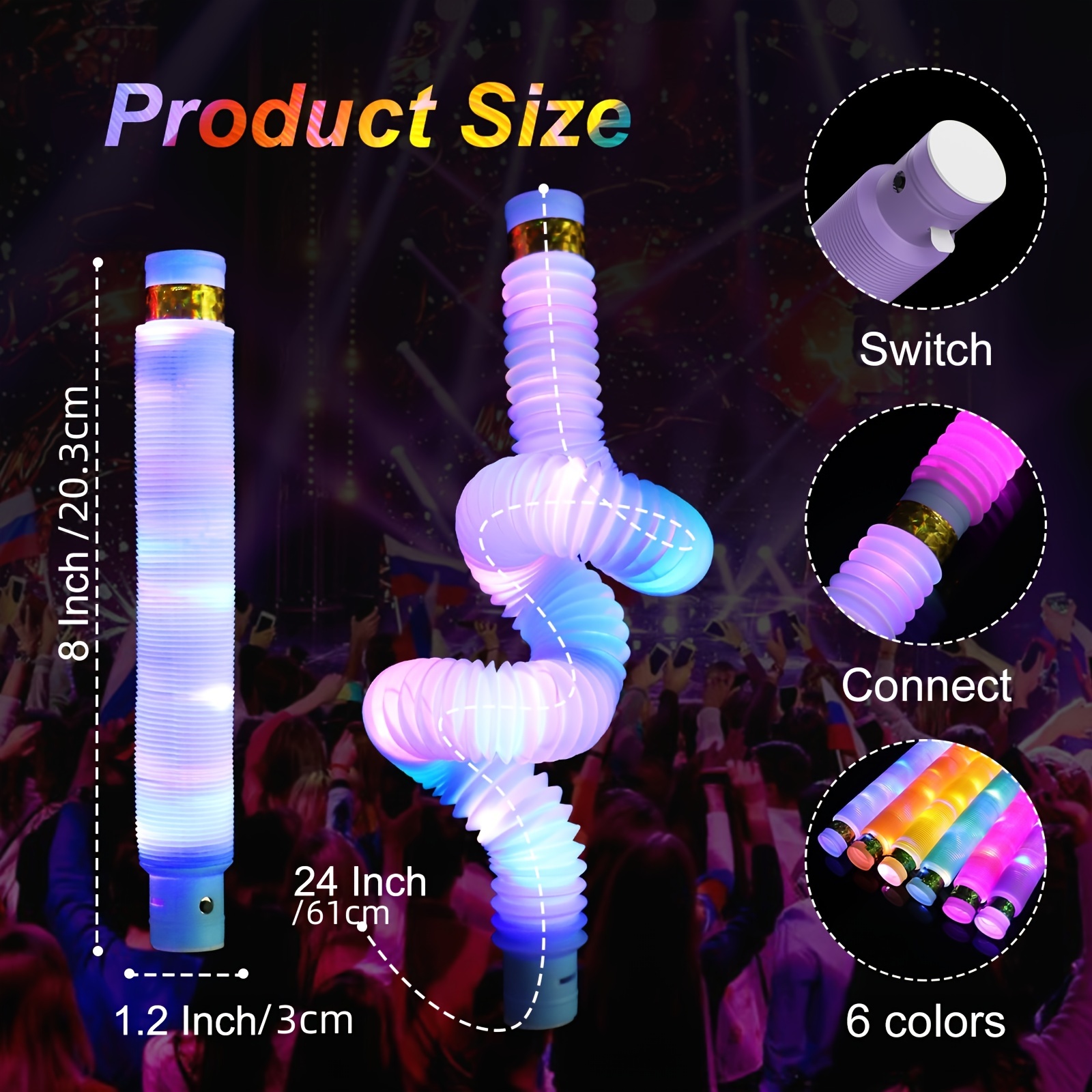 24 PCS Light Up Party Favors Pop Tubes for Kids Glow Sticks Bulk Glow in  The Dark Christmas Party Supplies Goodie Bag Stuffers for Kids 4-8-12  Birthday Party Carnival Return Gifts - Yahoo Shopping