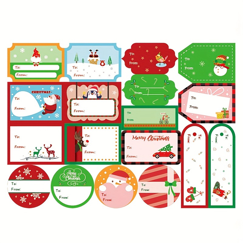Christmas Self adhesive Gift Tags Suitable For Santa Claus - Temu