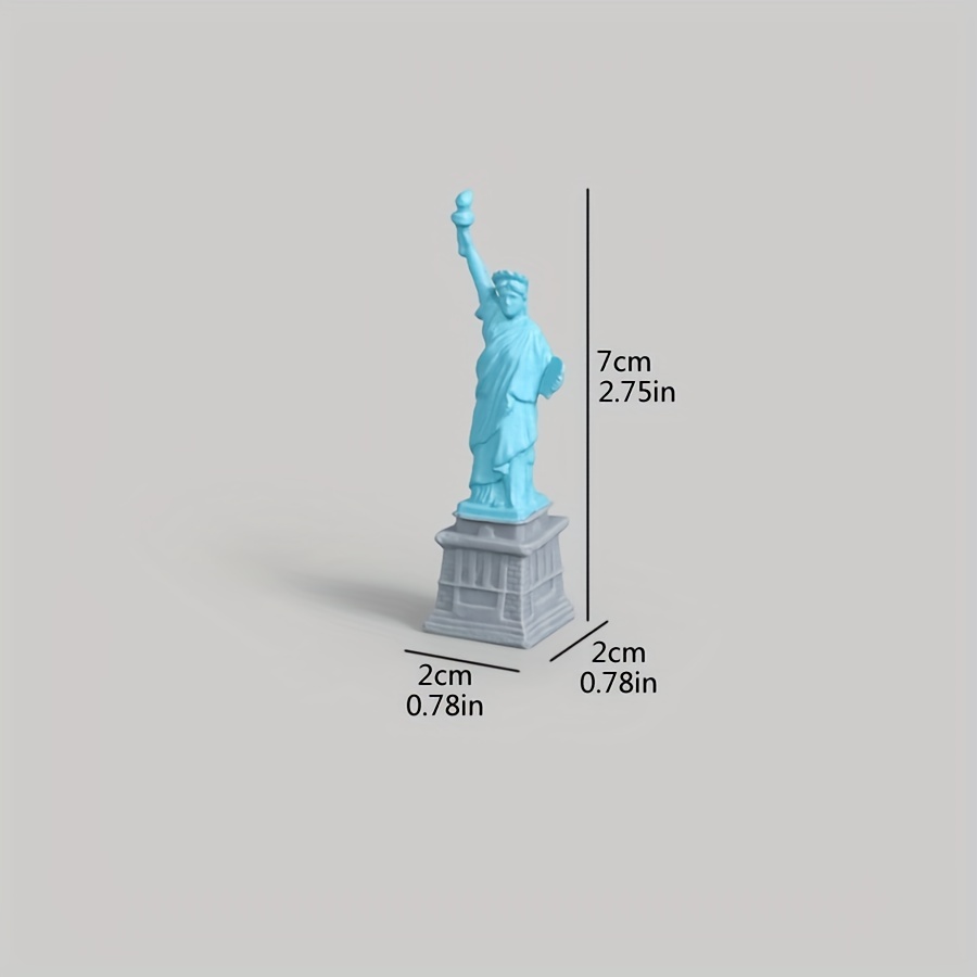 Mini Architectural Monuments Model Set - Great Wall, Eiffel Tower, Sphinx