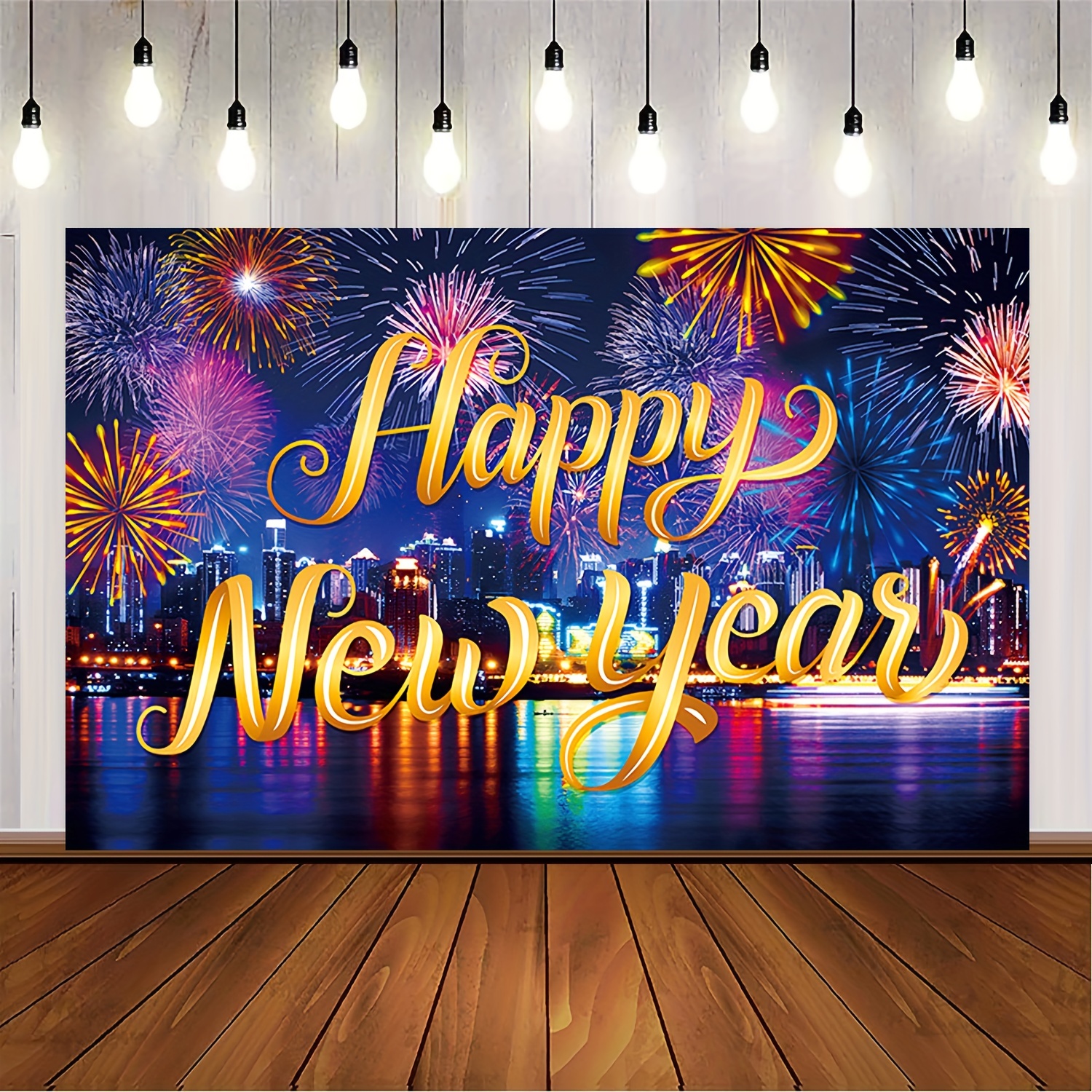 Happy New Year 2024 Background Banner Cheers Gift Party - Temu