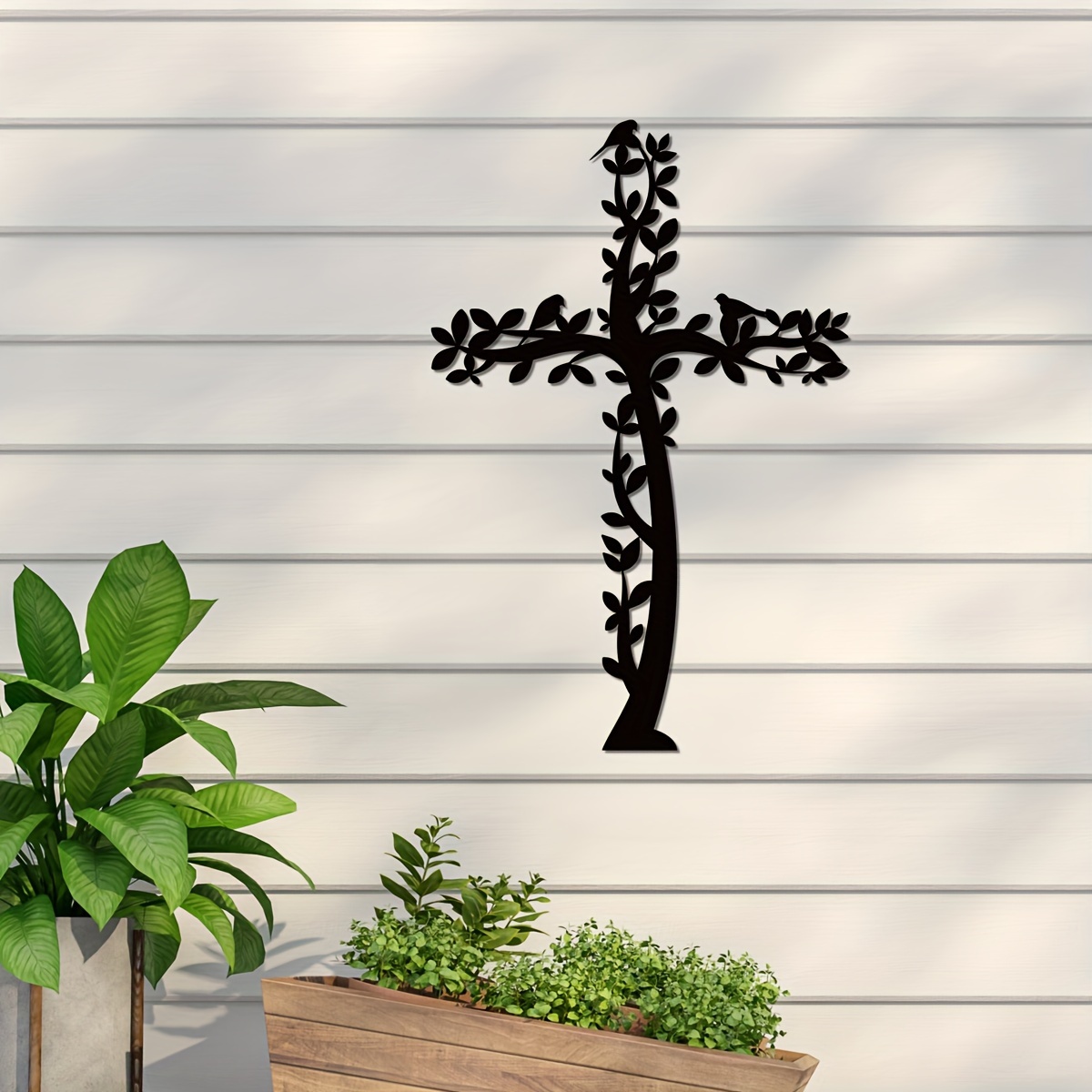 Jesus Cross Metal Sign Cross Wall Decor Religious Art Faith Gift