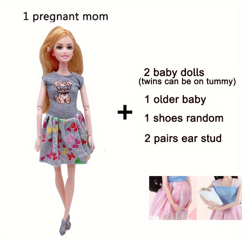 Poupée enceinte grossesse maternité bébé style Barbie femme ou