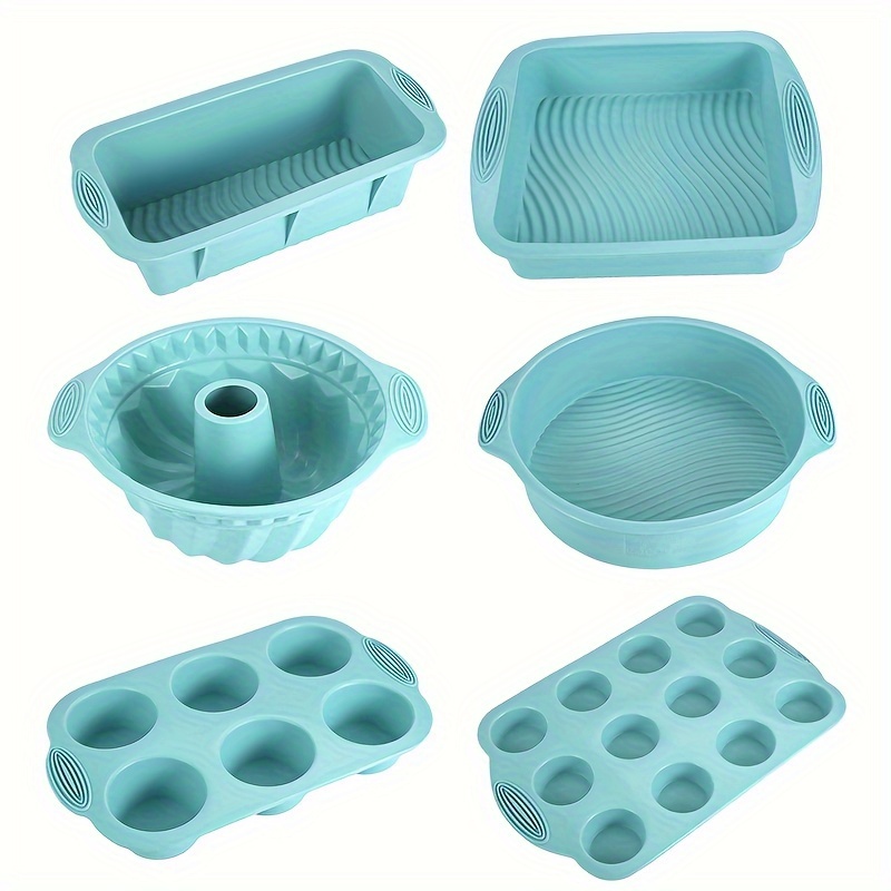 30pcs Nonstick Silicone Bakeware Set With Baking Pan, Silicone Cake Molds,  Baking Sheet, Donut Pan, Silicone Muffin Pan,Cake Pan, And 24 Pack Silicone