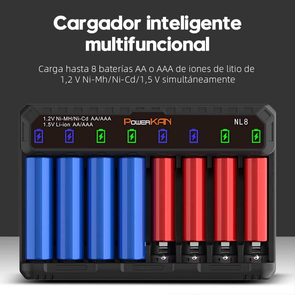 Cargador Universal 18650 Cargador Batería Usb Inteligente - Temu Chile