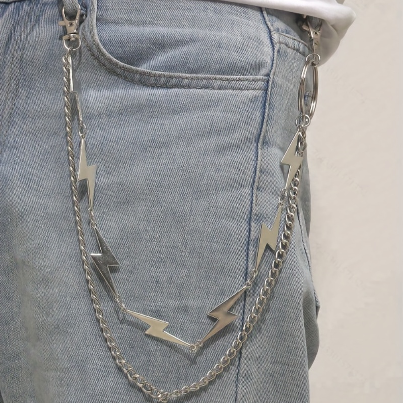 Multi-layer Metal Waist Chain Lightning Pants Chain For Women And Girls -  Temu Belgium