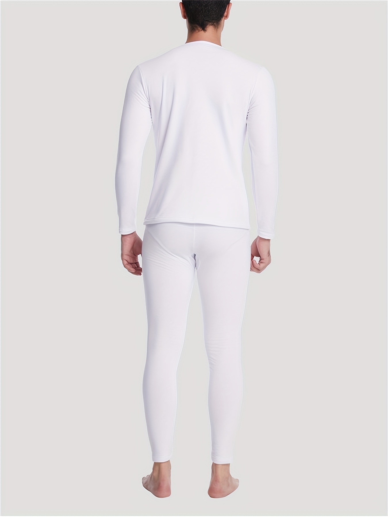 Men's Long John Thermal Underwear Set Base Layer Sets - Temu Canada