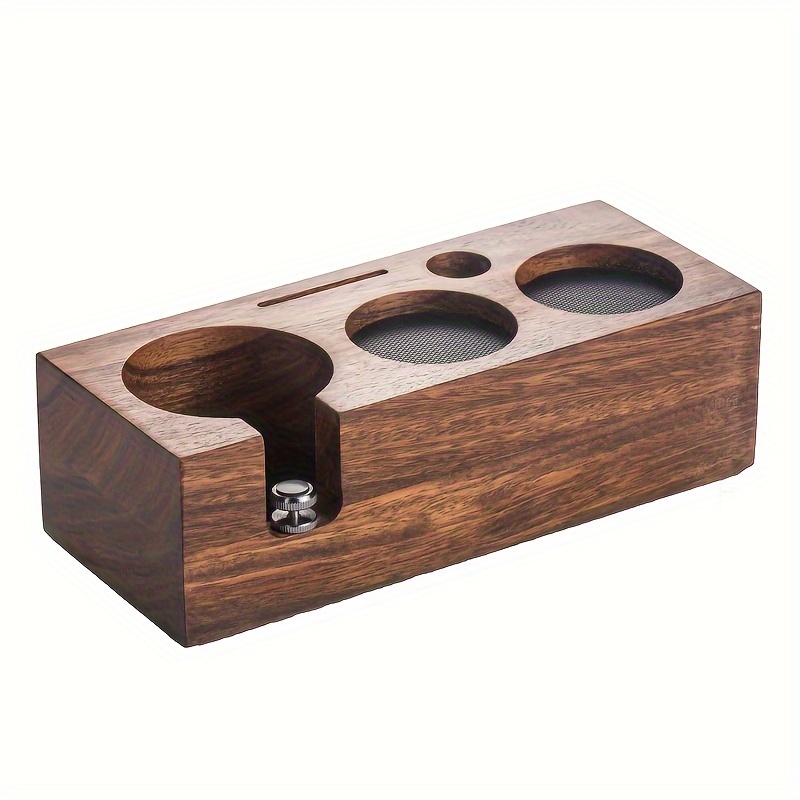 Tamping Station Espresso Tamper Holder-Walnut Wood - Coffee Espresso Machine  Accessories - Coffee Tamper Stand Portafilter Stand 