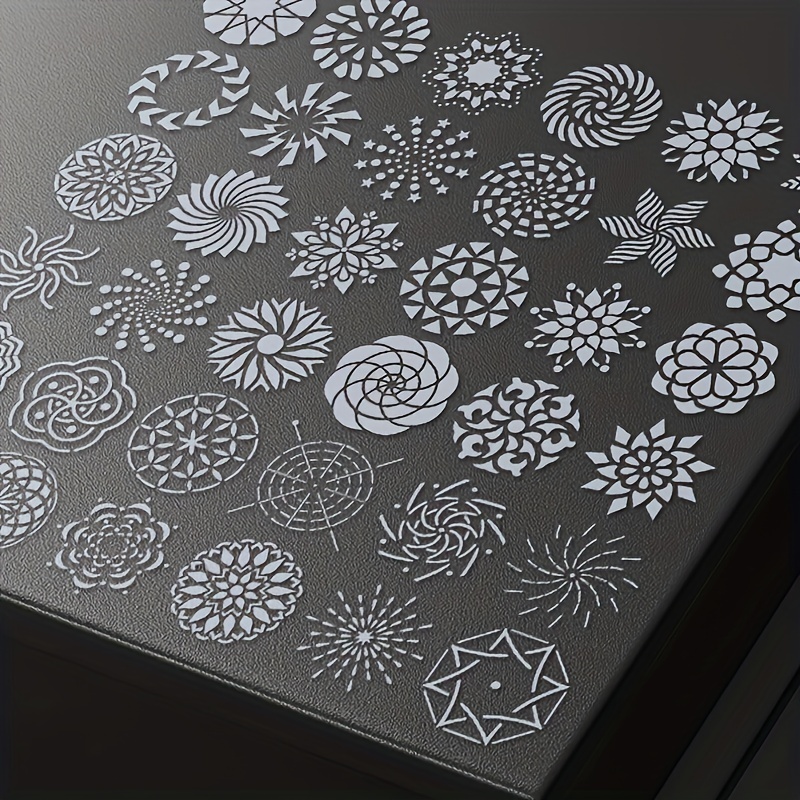 36 PCS Mandala Stencils Dot Painting Templates For Rocks Wood Wall Art  Projects