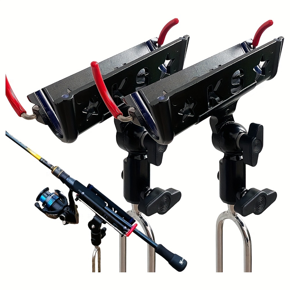 1pc Ground Inserted Rod Holder, Portable Automatic Locking Fishing Pole Rack