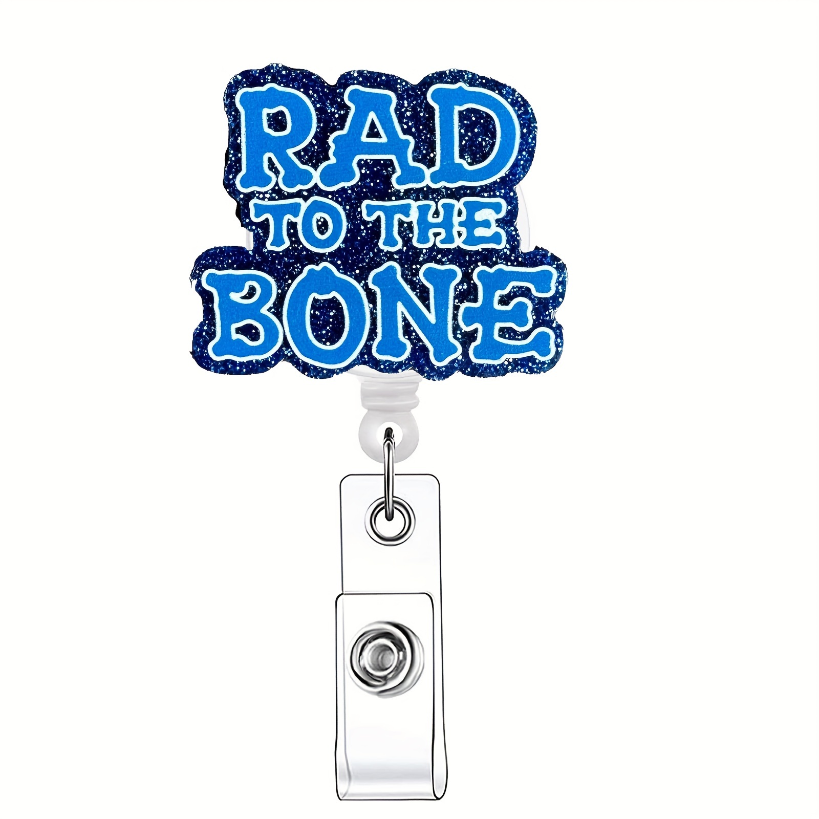1PC Radiology Retractable Badge Reel, Name Badge Holder With ID Clip For  Nurse Doctor Volunteer Employee