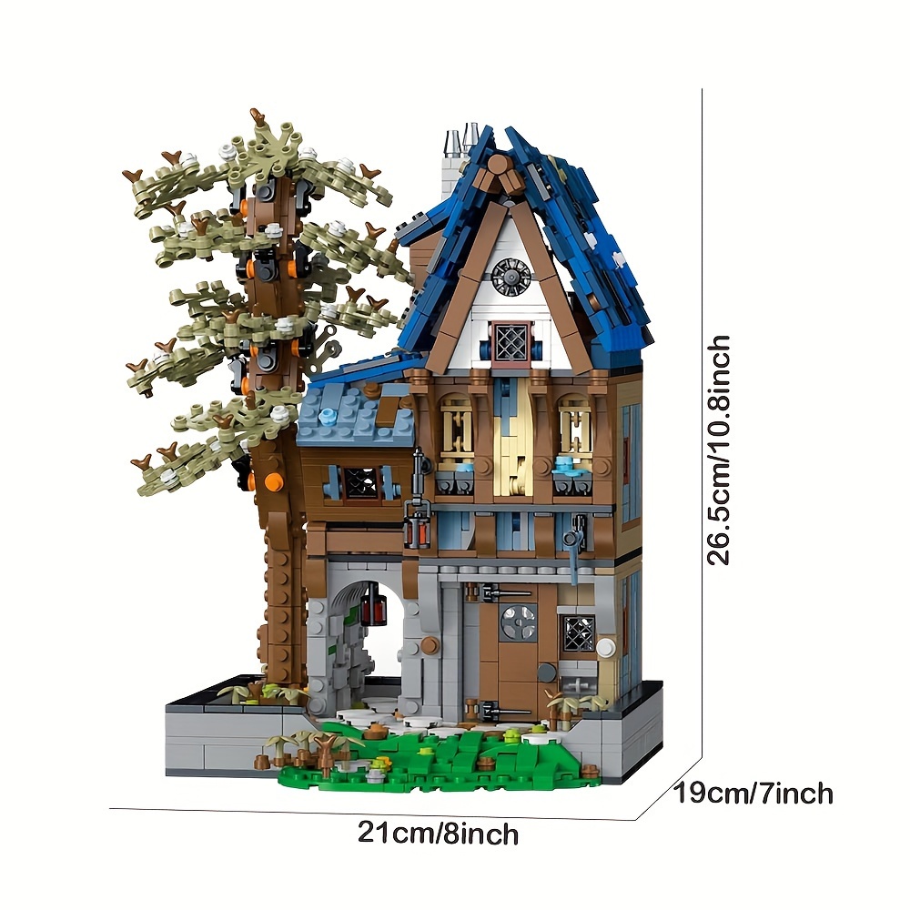 Kreatives Street View Mittelalterliches Zauberhaus Modell 033032