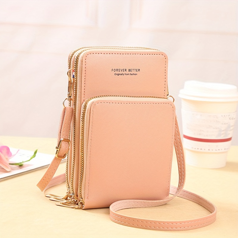 Vangue Leather Small Crossbody Bags for Women Designer Cell Phone Purses Shoulder Bag with Adjustable Strap